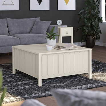 Novogratz Her Majesty Lift Top Coffee Table, White