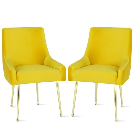 Novogratz Huxley Dining Chairs, Mustard Yellow (2-pack)