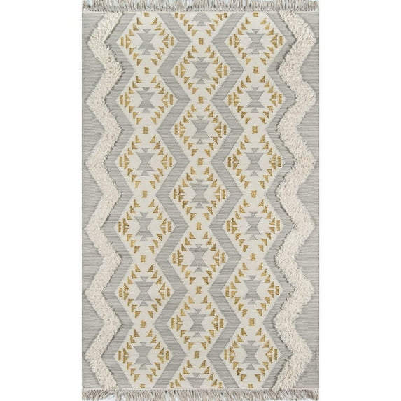 Momeni Geometric Southwestern Area Rugs, Gray