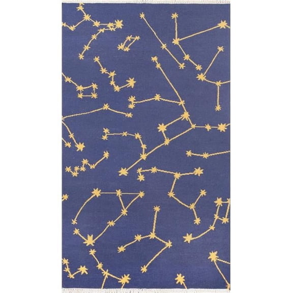 Momeni Stella Indoor/Outdoor Geometric Contemporary Area Rugs, Purple/Yellow , 24" x 36"