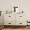 thumbnail image 1 of Novogratz Kelly 6 Drawer Dresser, Ivory Oak, 1 of 16