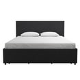 thumbnail image 1 of Novogratz Kelly Upholstered Storage Bed Frame, Full, Dark Grey Linen, 1 of 22
