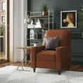 thumbnail image 1 of Novogratz Lana Pushback Recliner, Camel Faux Leather, 1 of 19