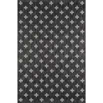 Novogratz Machine Made Geometric Area Rug in Black (7 ft. 6 in. L x 5 ft. 3 in. W)