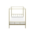 thumbnail image 1 of Novogratz Marion Metal Canopy Platform Bed Frame, Full, Gold, 1 of 19
