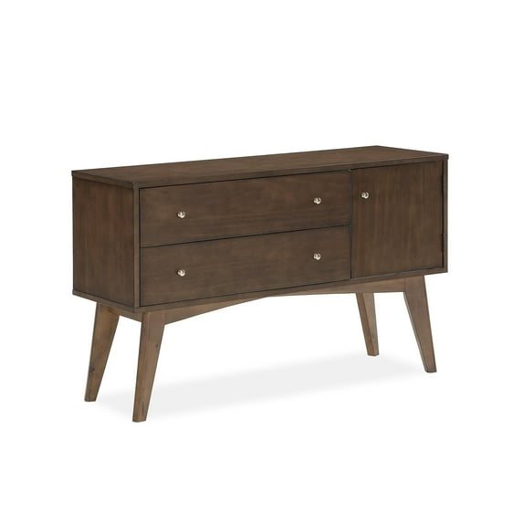 Novogratz Otis Mid-Century Modern Console Table, Dark Walnut