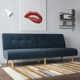 thumbnail image 1 of Novogratz Palm Springs Split Futon, Blue Linen, 1 of 23