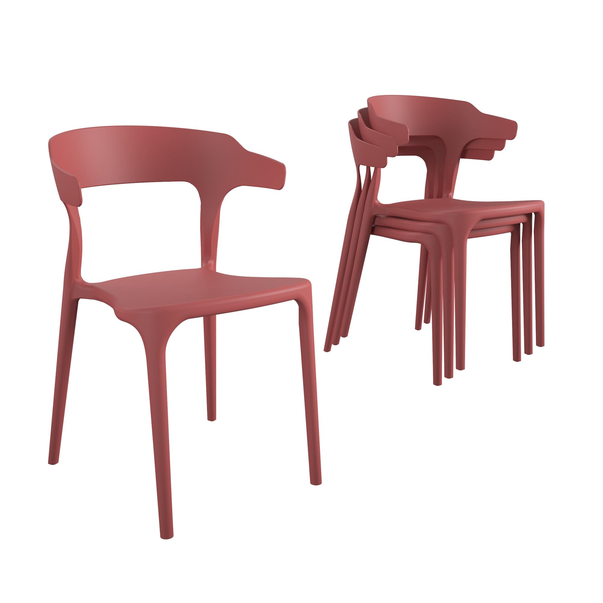Novogratz Poolside Collection, Felix Stacking Dining Chairs, Indoor