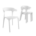 thumbnail image 1 of Novogratz Poolside Collection, Felix Stacking Dining Chairs, Indoor/Outdoor, 4-Pack, White, 1 of 6
