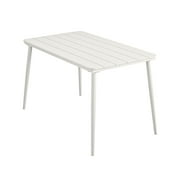Novogratz Poolside Gossip, April 50" x 29" Rectangular Indoor/Outdoor Dining Table, White