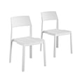 thumbnail image 1 of Novogratz Poolside Gossip, Chandler Stacking Dining Chairs, Indoor/Outdoor, 2-Pack, White, 1 of 16