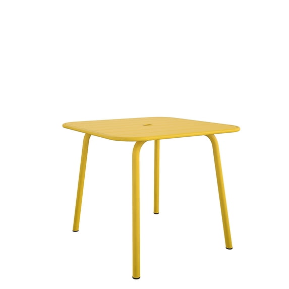 Novogratz Poolside Gossip Collection, June Outdoor/Indoor Square Dining Table, Yellow