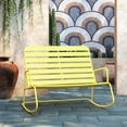 thumbnail image 1 of Novogratz Poolside Gossip Collection, Roberta Outdoor/Indoor Rocker Loveseat, Yellow, 1 of 11