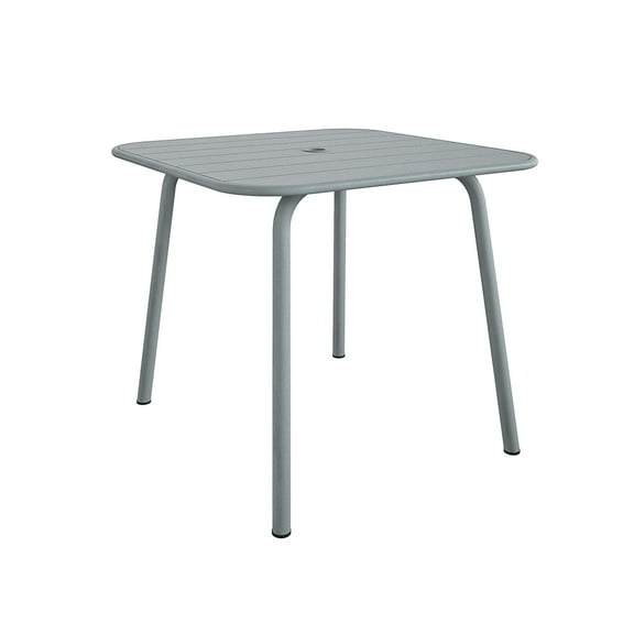 Novogratz Poolside Gossip, June Outdoor/Indoor Square Dining Table, Light Grey