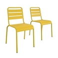 thumbnail image 1 of Novogratz Poolside Gossip, June Outdoor/Indoor Stacking Dining Chairs, 2-Pack, Yellow, 1 of 6