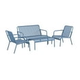 thumbnail image 1 of Novogratz Poolside Gossip, Ola 4 Piece All Steel Conversation Set, French Blue, 1 of 9