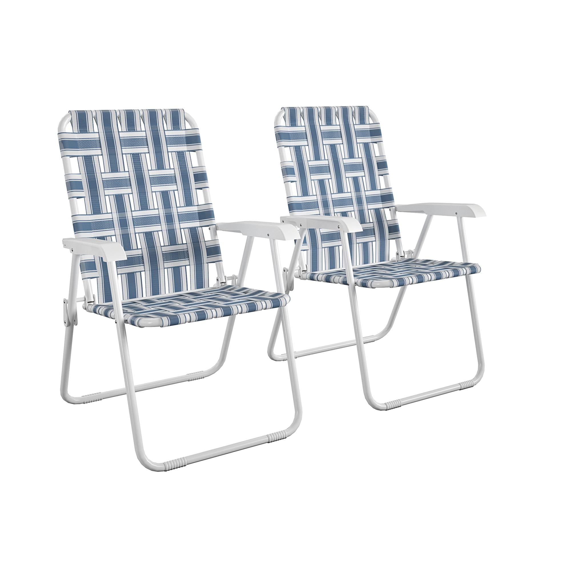 Novogratz Poolside Gossip Priscilla Folding Chairs 2 Pack French Blue