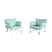 Novogratz Poolside Gossip, Teddi Outdoor Lounge Chairs, 2-Pack, Aqua Haze