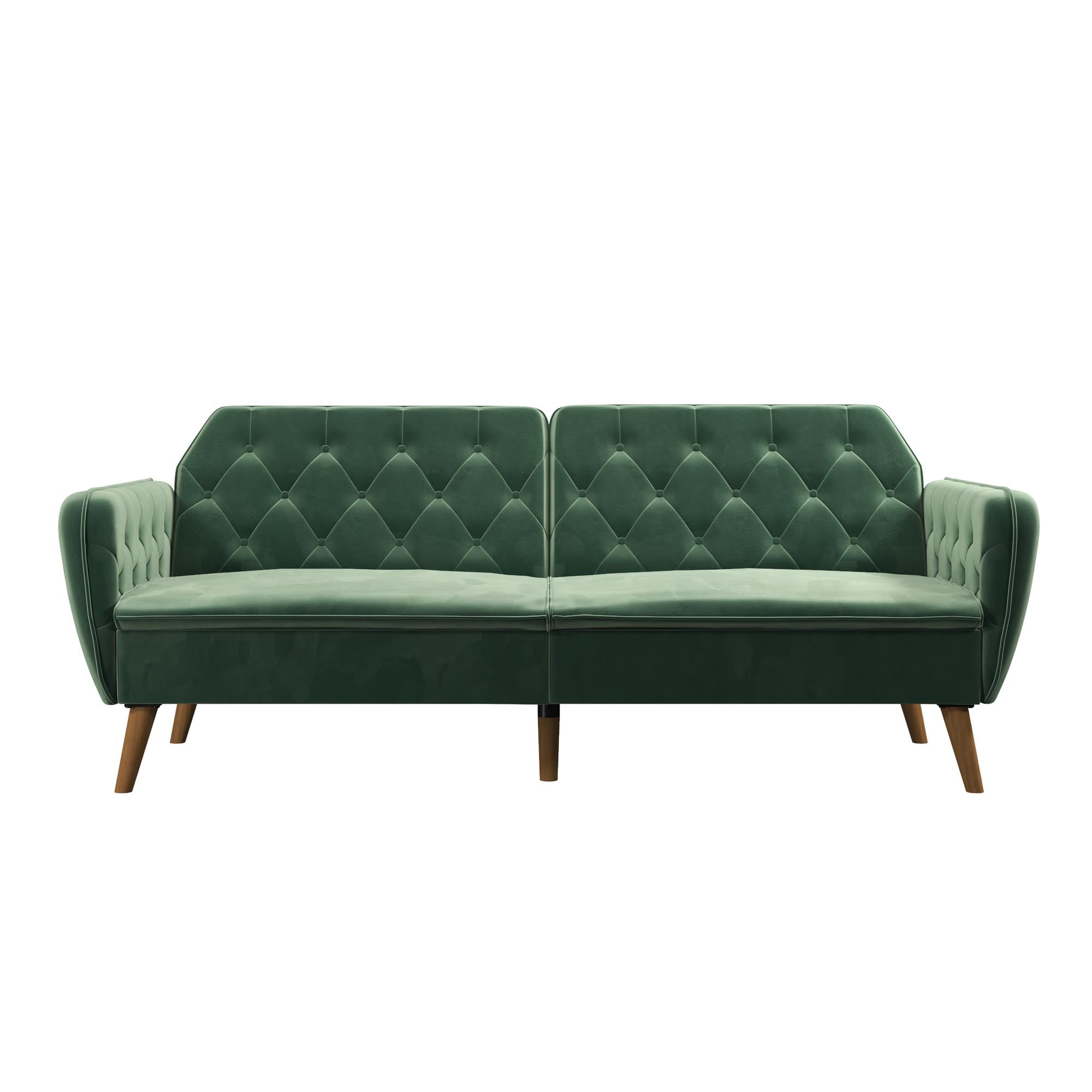 Tallulah Light Green Velvet Memory Foam Sleeper Sofa