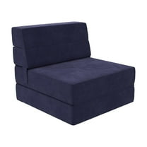 Novogratz The Flower 5-in-1 Modular Chair and Lounger Bed, Navy Blue