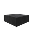 thumbnail image 1 of Novogratz The Flower Kids Ottoman Pouf, Black Microfiber, 1 of 9
