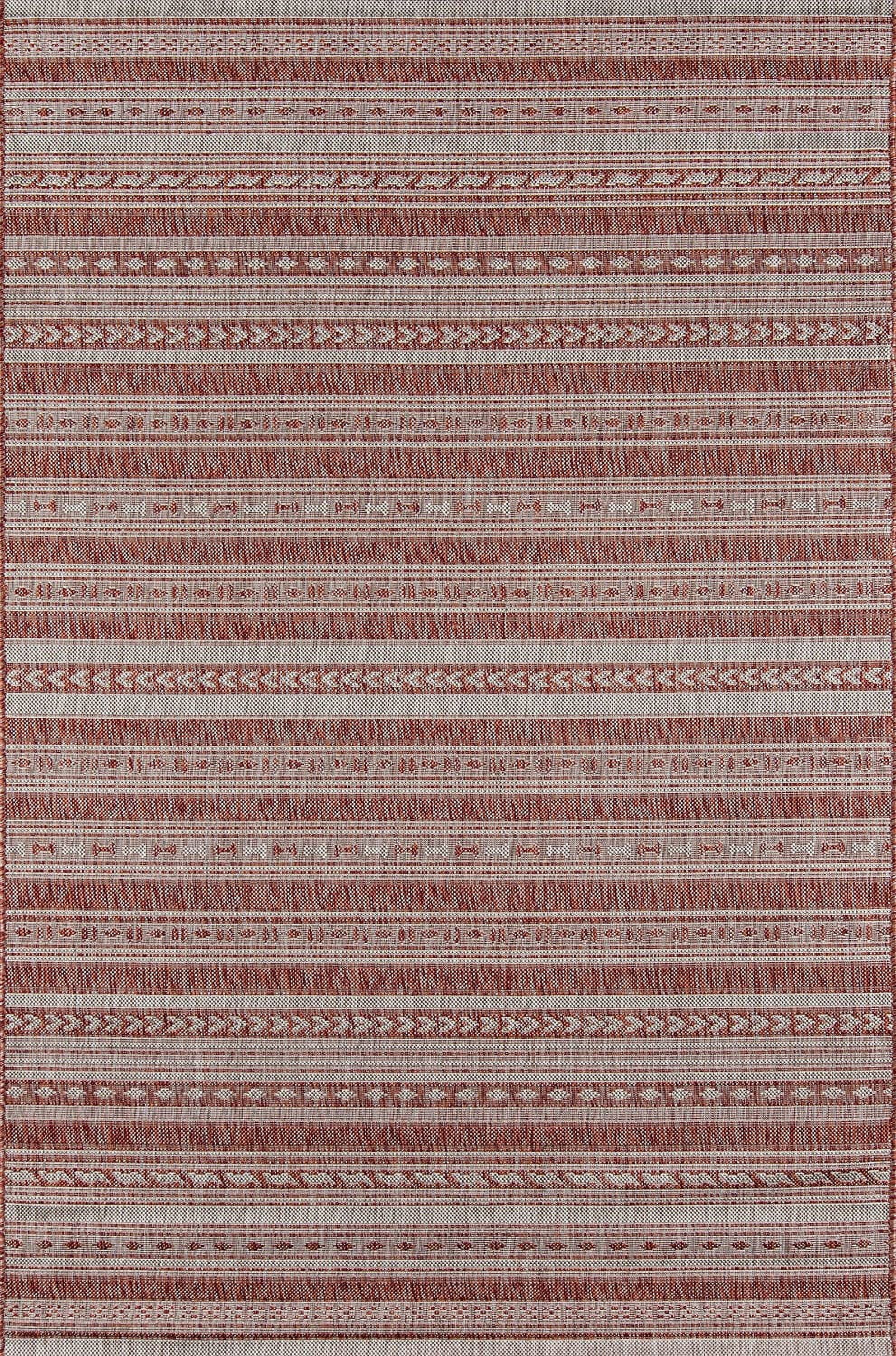 Bronze Abstract Synthetic Rectangular Washable Rug 3 ft 3 in x 5 ft