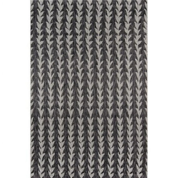 Novogratz Villa Machine Made 100 Percent Polypropylene Rectangle Rug - Charcoal - 6 ft. 7 in. x 9 ft. 6 in.