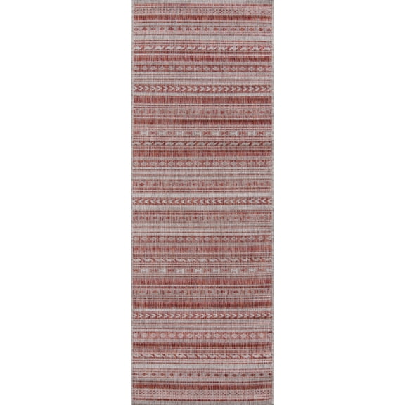 Novogratz by Momeni Villa Tuscany Indoor Outdoor Area Rug, 2' X 10' Runner, Copper
