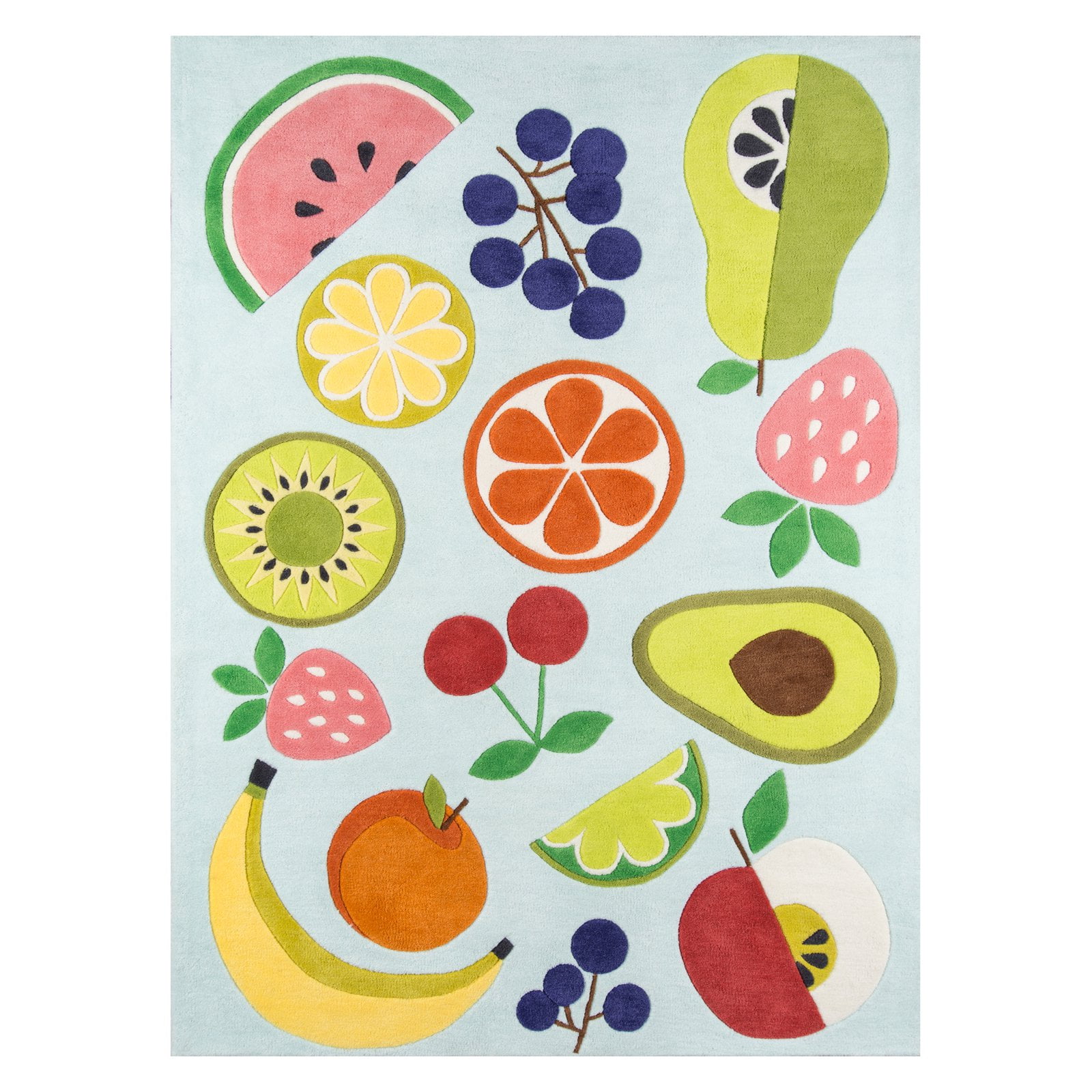 Novogratz Vintage Fruit Seafoam Rug, SEAFOAM