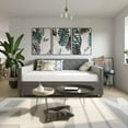 thumbnail image 1 of Novogratz Vintage Upholstered Full Daybed and Twin Trundle Set, Grey, 1 of 16
