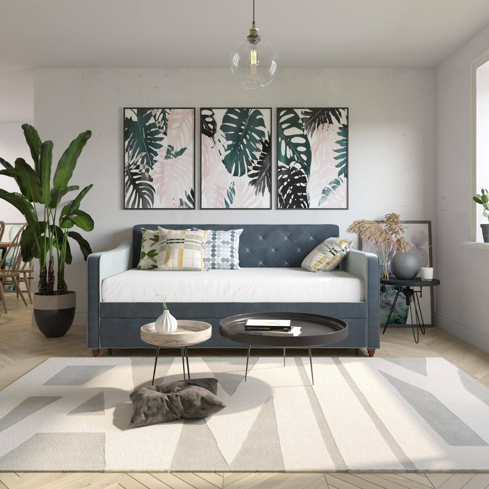Novogratz vintage upholstered daybed and twin trundle set deals