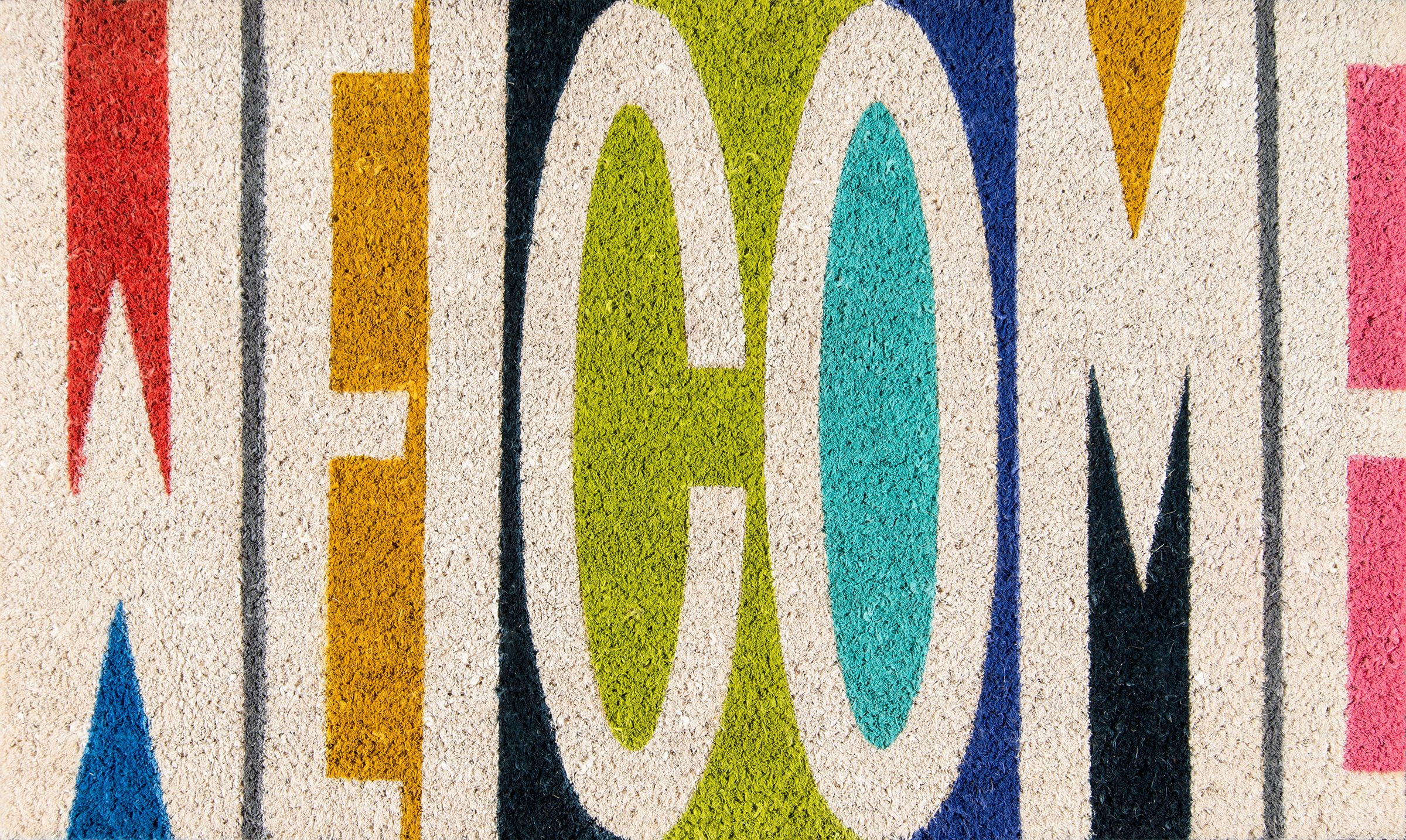 Multicolor Coir Outdoor Welcome Mat 18" x 30"