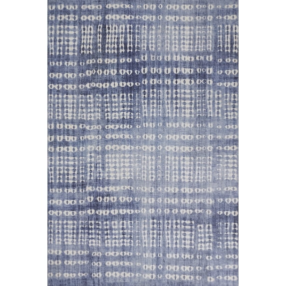 Novogratz by Momeni Bolt Cloud Polyester Blue Area Rug 7'6" X 9'6"