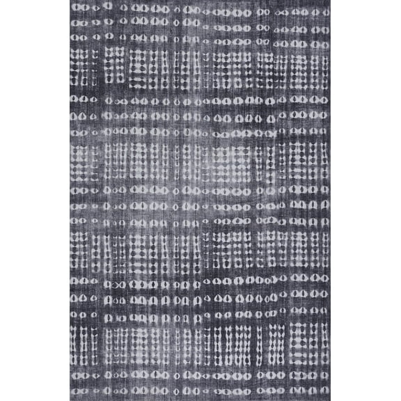 Novogratz by Momeni Bolt Cloud Polyester Charcoal Area Rug 7'6" X 9'6"
