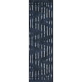 thumbnail image 1 of Novogratz by Momeni Bolt Zig Polyester Denim Area Rug 2'3" X 7'6" Runner, 1 of 5