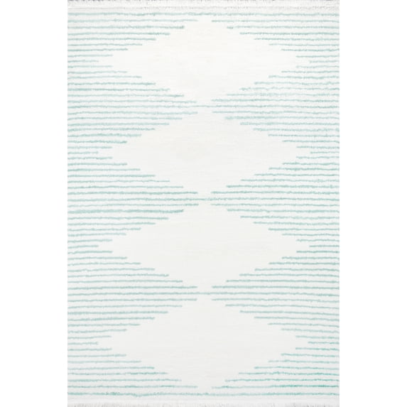 Novogratz by Momeni Ferris Oli Geometric Aqua Area Rug 3'3" X 5'