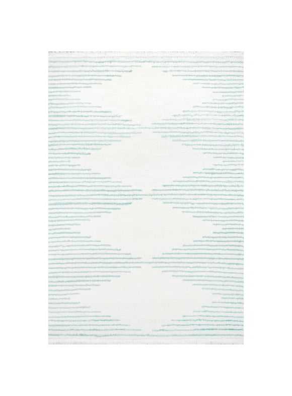 Novogratz by Momeni Ferris Oli Geometric Aqua Area Rug 5'3" X 7'2"