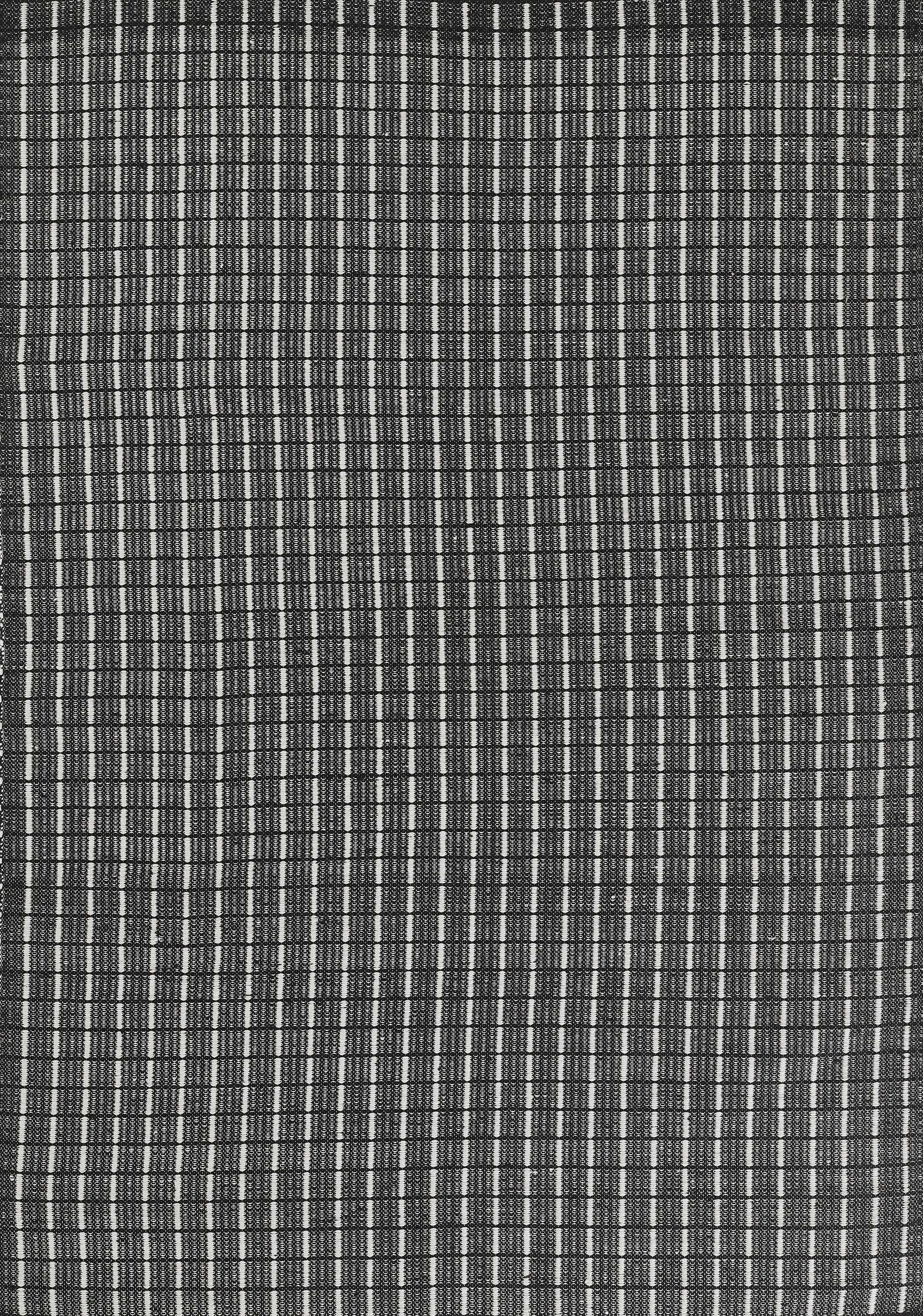 Black and Ivory Reversible Geometric Wool Area Rug 4' x 6'