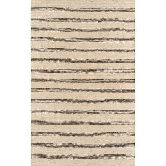 Novogratz by Momeni Montauk Lighthouse Hand Woven JuteCharcoal Runner 2'3" X 8'