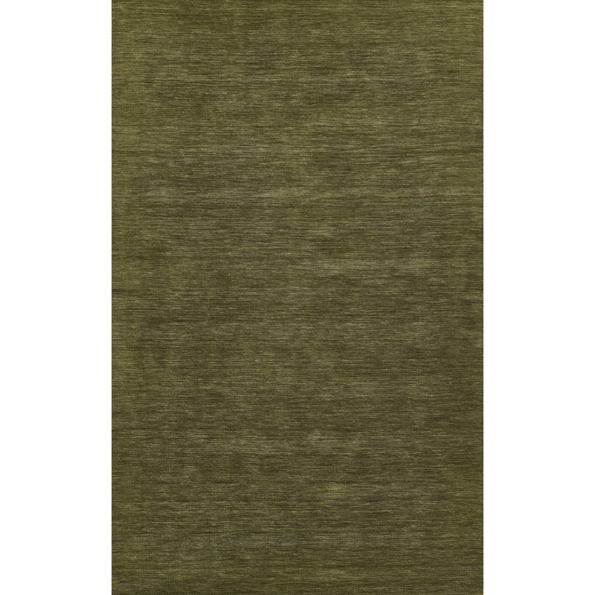Handmade Green Wool 2'3" x 8' Runner Rug