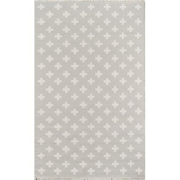 Novogratz by Momeni Topanga Lucille Flat Weave Grey Wool Rug 2'3" X 8' Runner