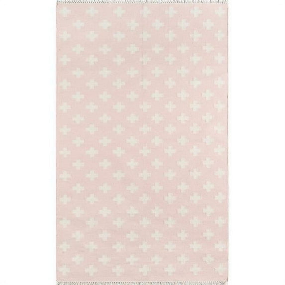 Novogratz by Momeni Topanga Lucille Flat Weave Pink Wool Rug 2'3" X 8' Runner