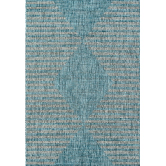 Novogratz by Momeni Villa Cavallo Aqua Indoor Outdoor Rug 2' X 3'