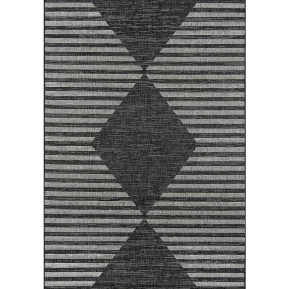 Novogratz by Momeni Villa Cavallo Charcoal Indoor Outdoor Rug 2' X 3'