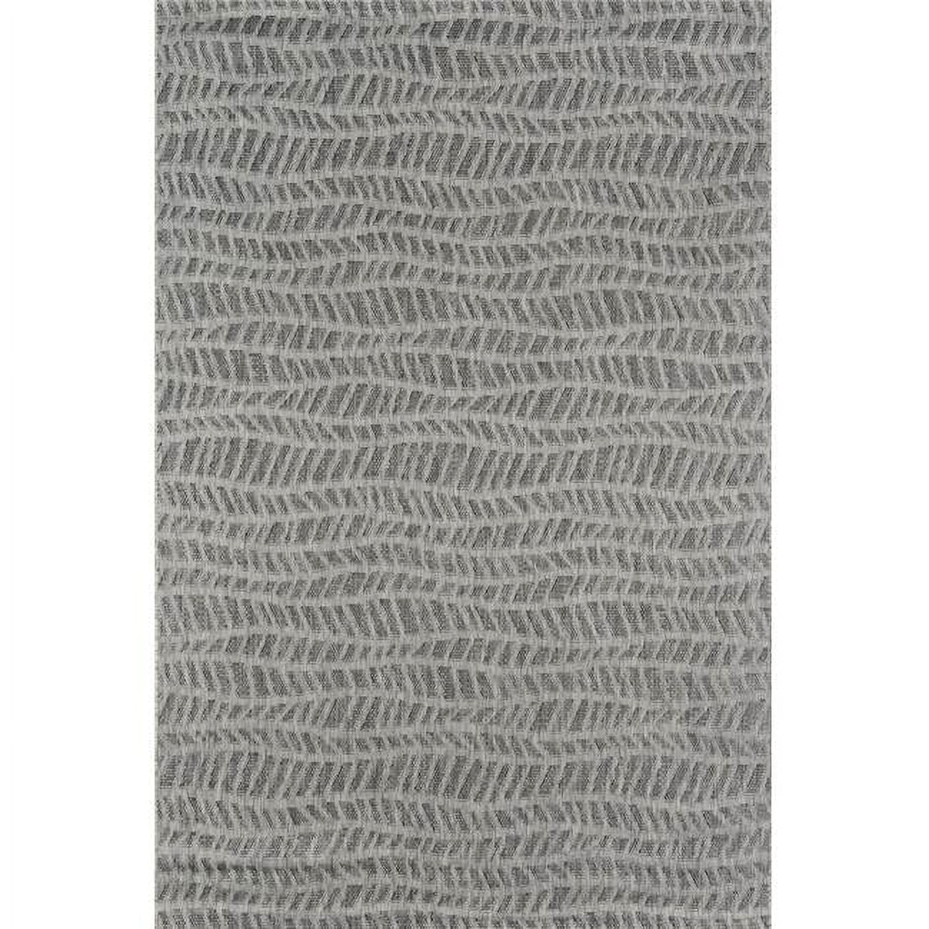 Gray Geometric Synthetic 2' x 6' Runner Rug