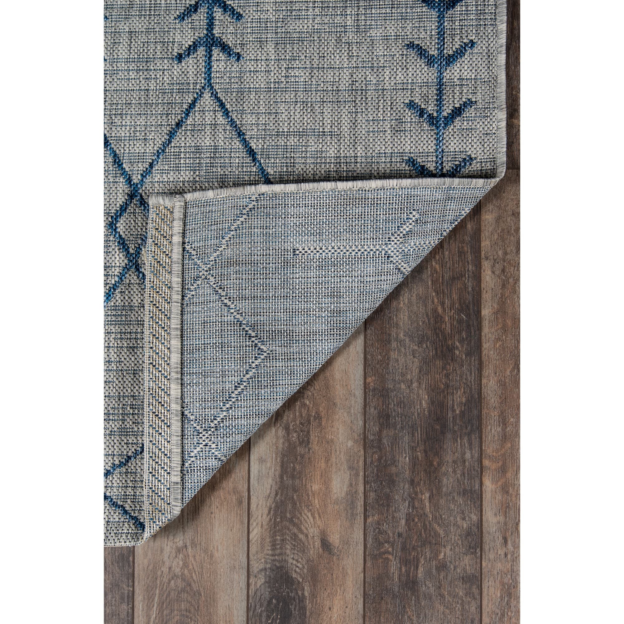 Reversible Geometric Gray Synthetic Area Rug, 2' x 3'