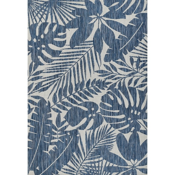 Novogratz by Momeni Villa Salerno Blue Indoor Outdoor Rug 3'3" X 5'