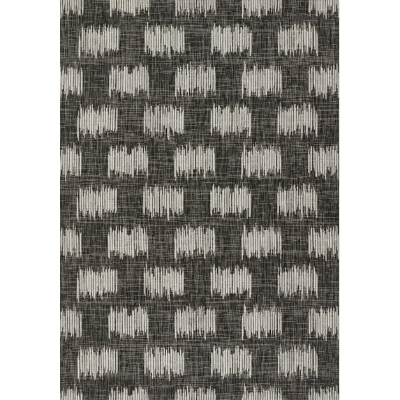 Novogratz by Momeni Villa Turin Charcoal Indoor Outdoor Rug 2' X 10' Runner