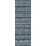 Novogratz by Momeni Villa Tuscany Indoor Outdoor Blue Area Rug 2' X 10' Runner