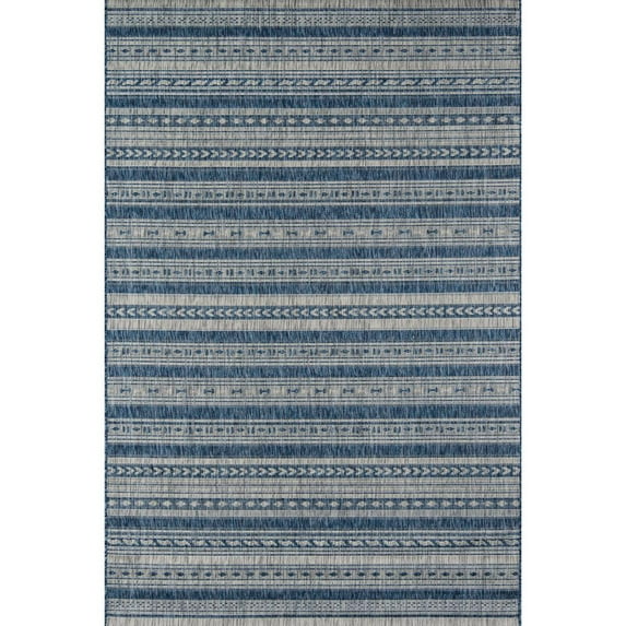 Novogratz by Momeni Villa Tuscany Indoor Outdoor Blue Area Rug 2' X 6' Runner